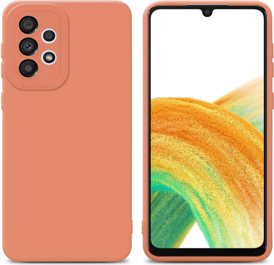 Cadorabo Hoesje geschikt voor Samsung Galaxy A32 4G in FLUID LICHT ORANJE