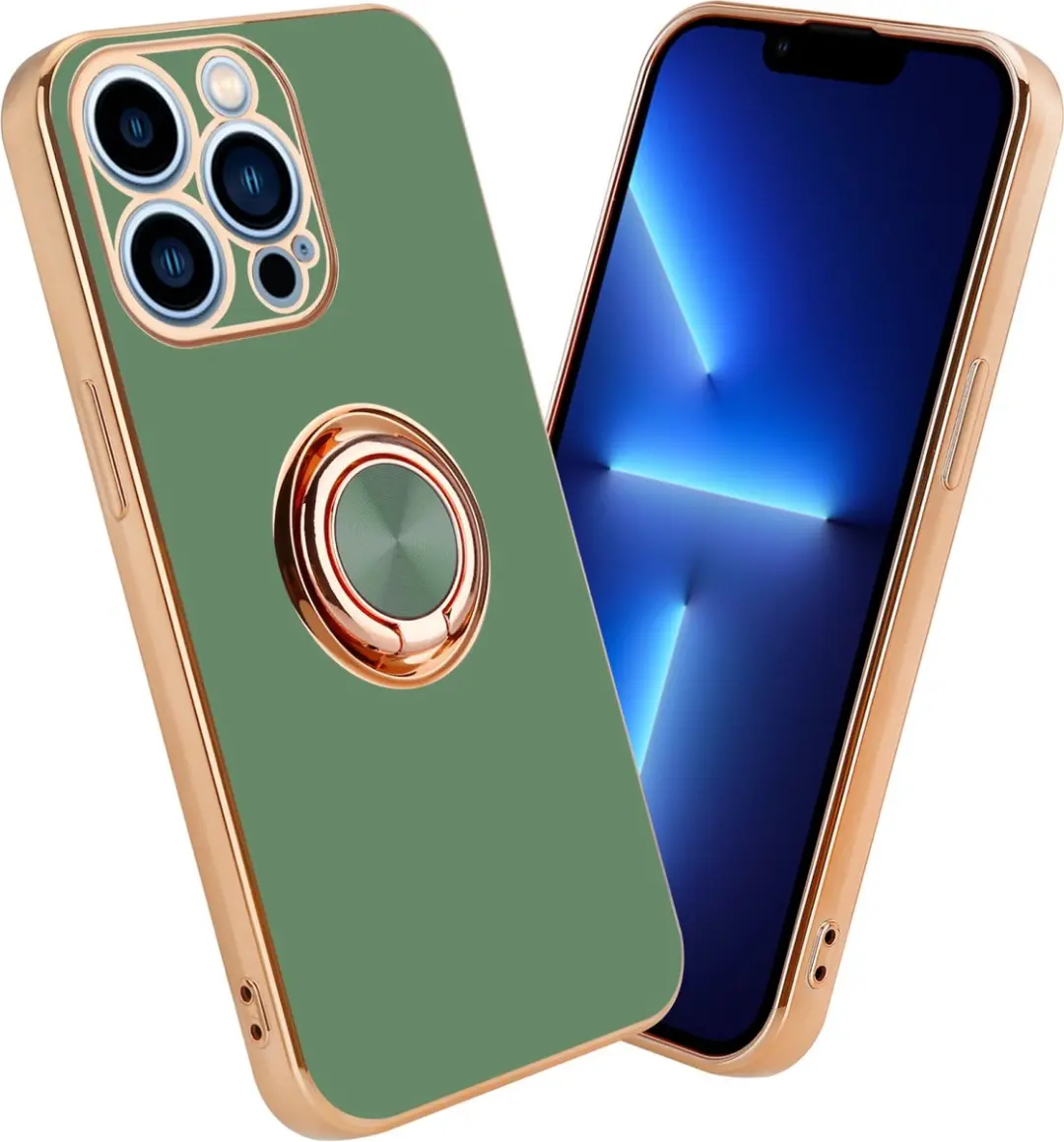 Cadorabo Hoesje geschikt voor Apple iPhone 13 PRO in Glossy Licht Groen
