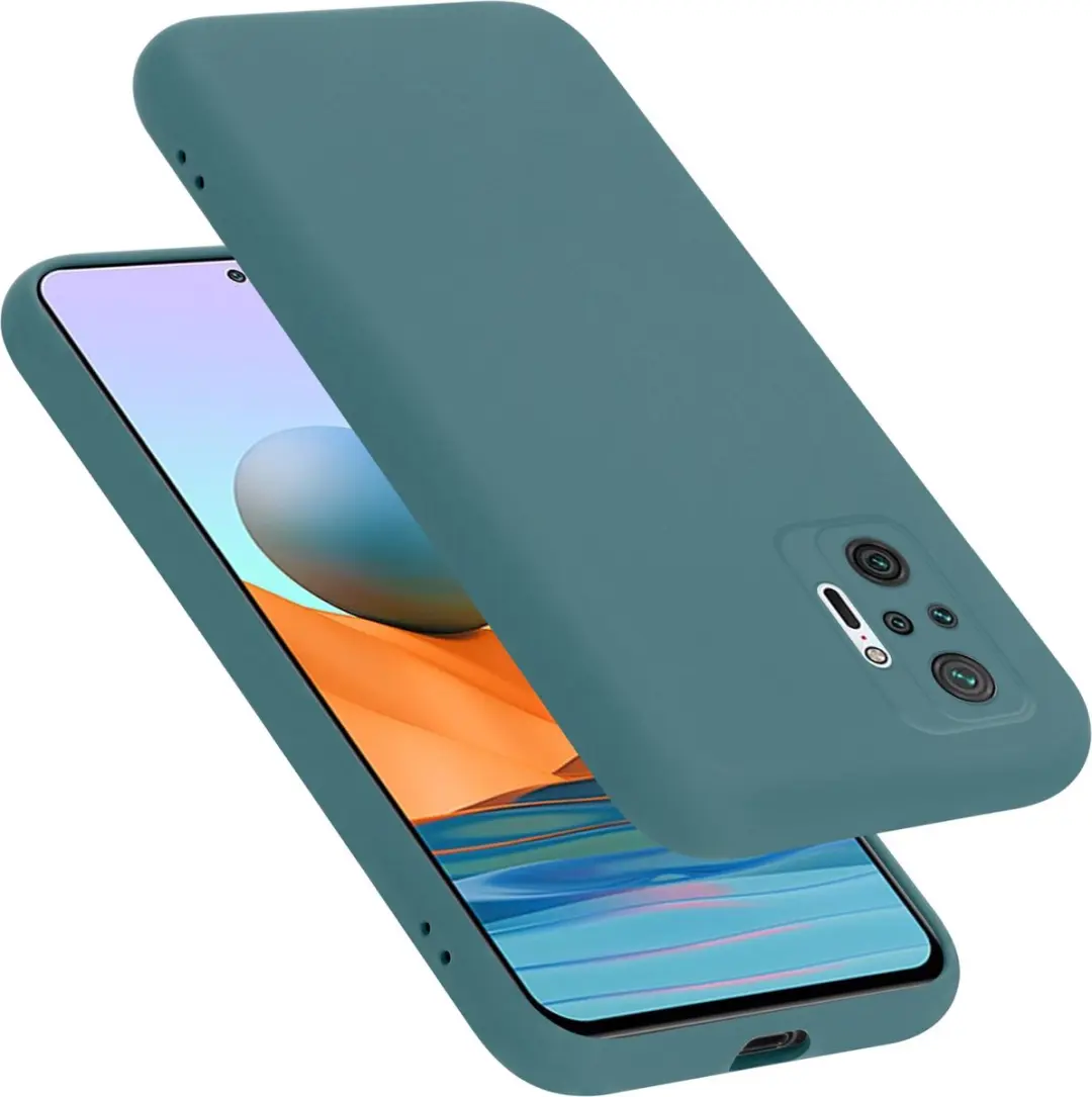 Cadorabo Hoesje geschikt voor Xiaomi RedMi NOTE 10 PRO in LIQUID GROEN
