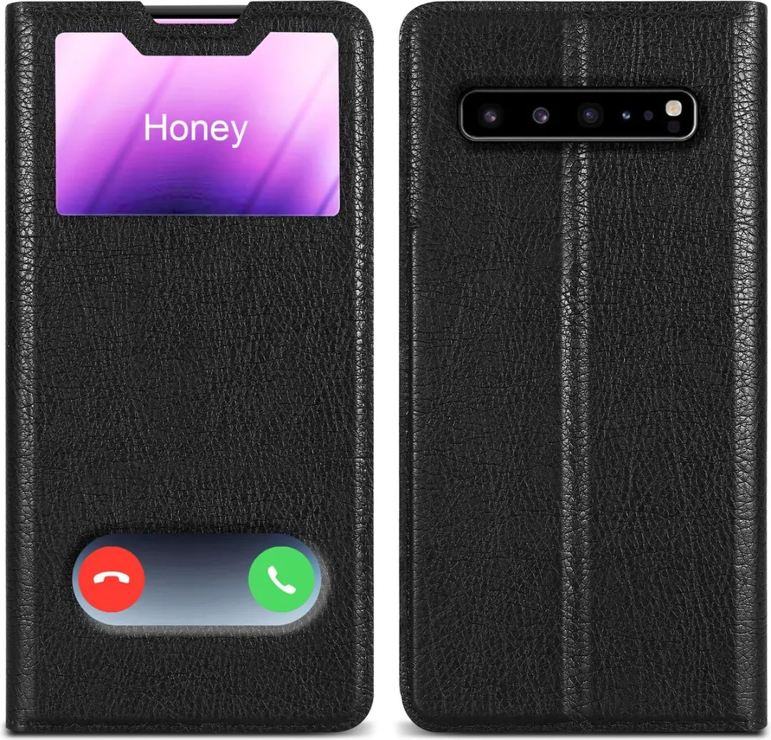 Cadorabo Hoesje geschikt voor Samsung Galaxy S10 5G in KOMEET ZWART