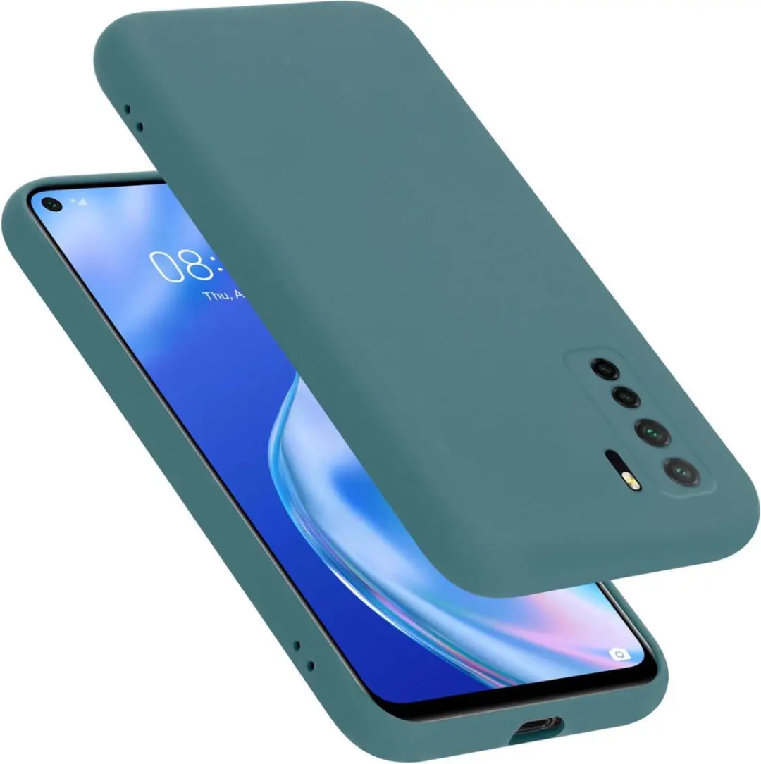 Cadorabo Hoesje geschikt voor Huawei P40 LITE 5G / NOVA 7 SE in LIQUID GROEN