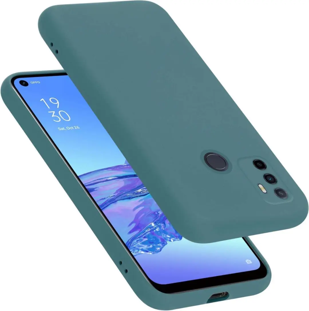 Cadorabo Hoesje geschikt voor Oppo A53 in LIQUID GROEN