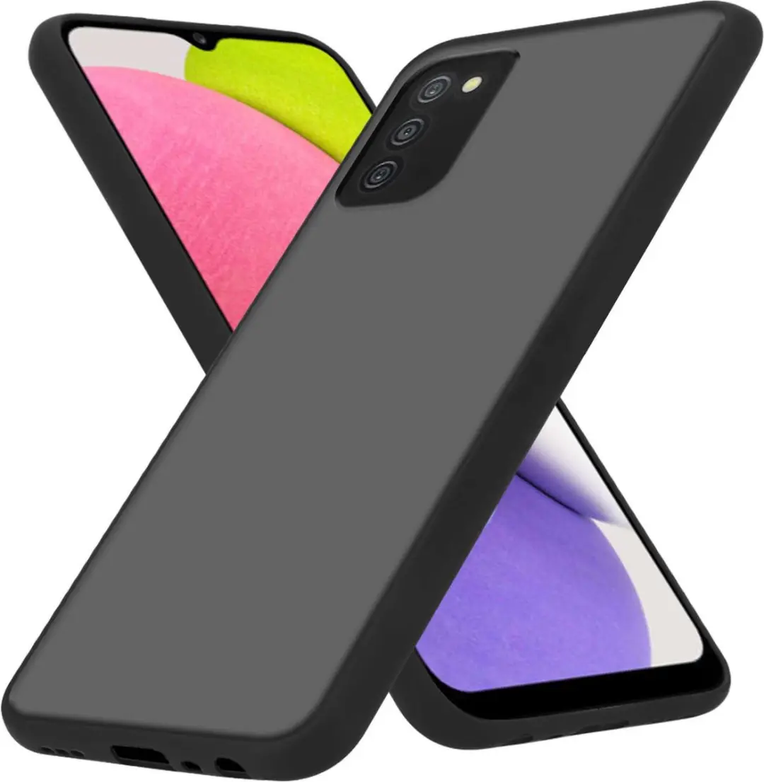 Cadorabo Hoesje geschikt voor Samsung Galaxy A03s in MATT ZWART