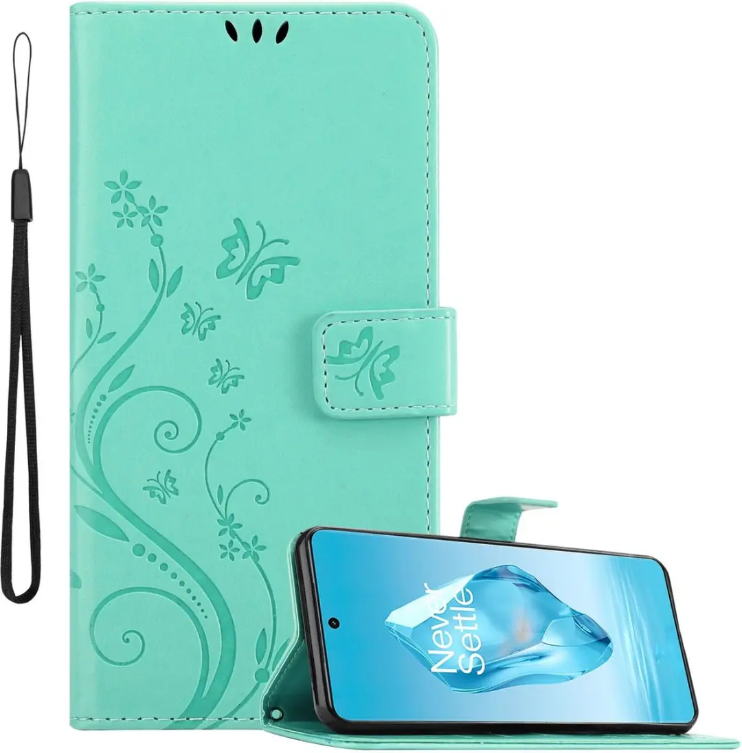 Cadorabo Hoesje geschikt voor OnePlus 12R in BLOEMEN TURKOOIS