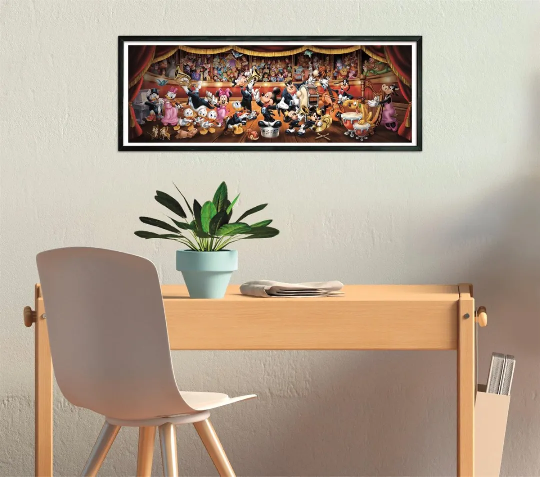 Clementoni Disney Orchestra Panorama Puzzel 1000 Stukjes - Multikleur