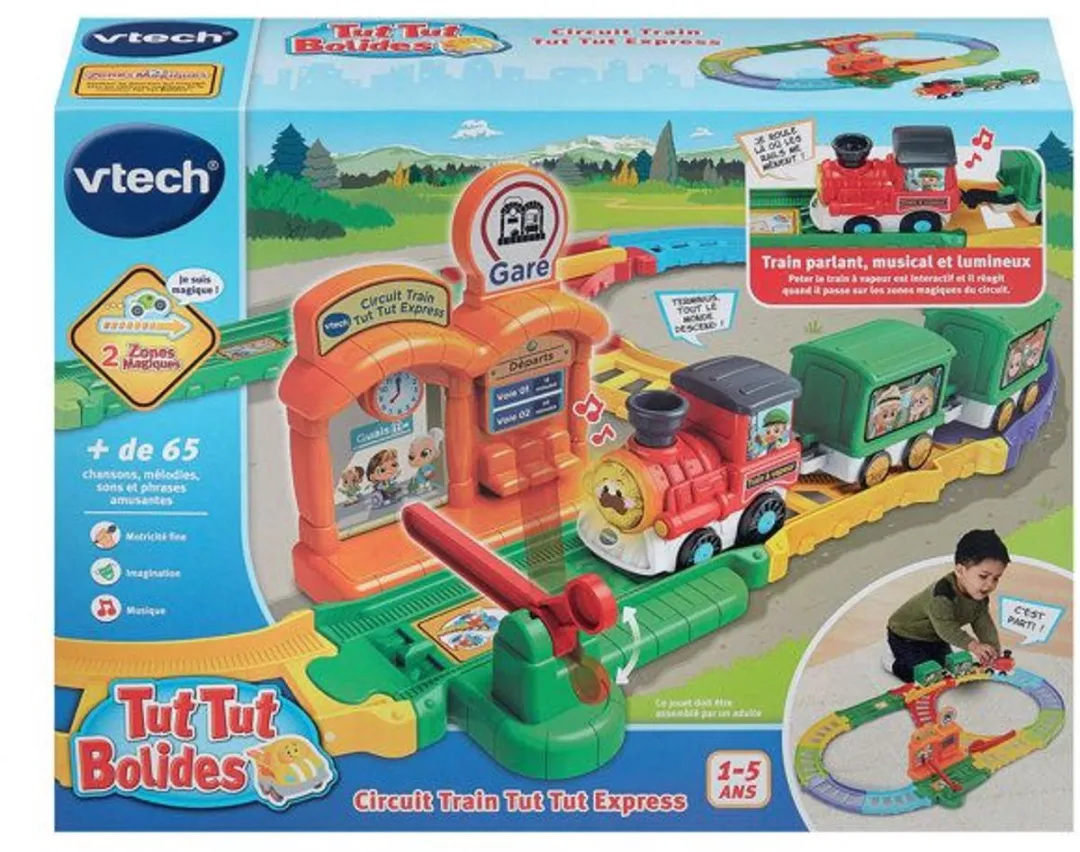 VTECH - TUT TUT BOLIDES - TUT TUT EXPRESS TRAIN CIRCUIT (+ PETER STOOMTREIN) - Meerkleurig