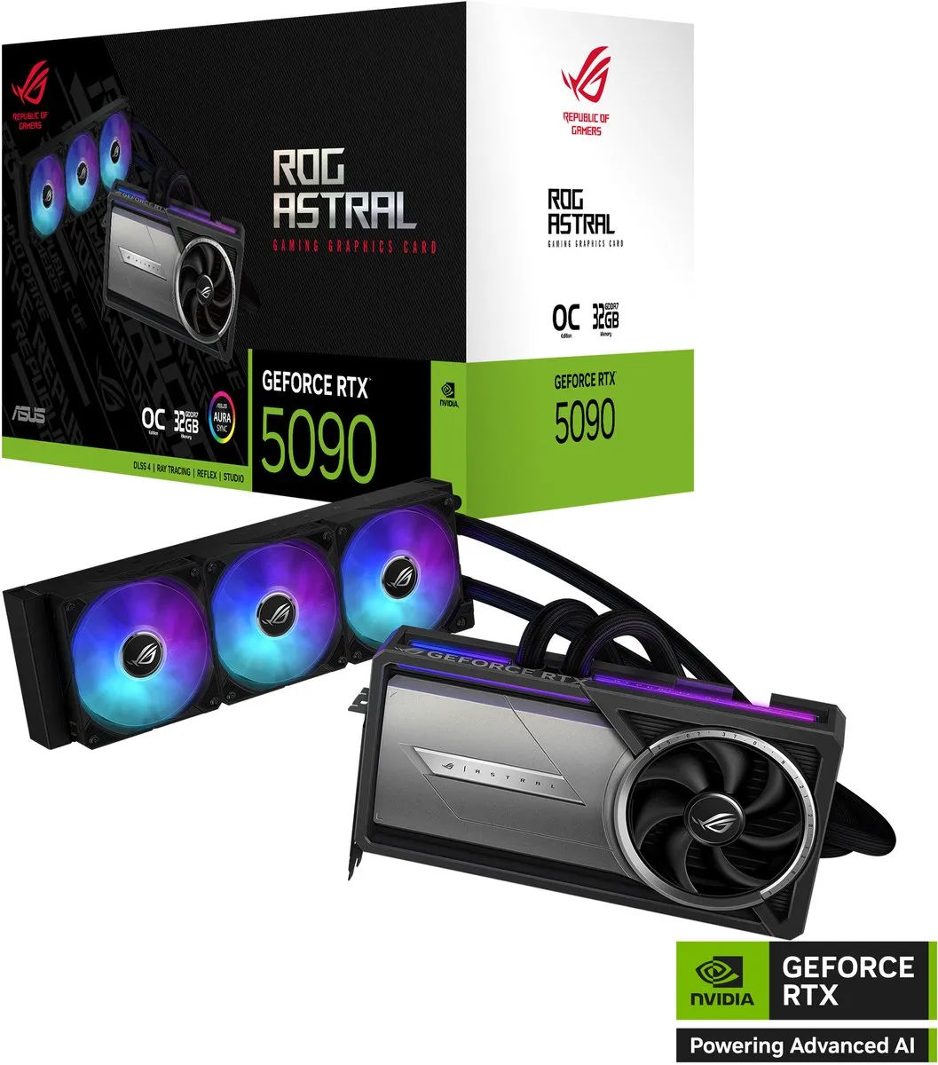 ASUS ROG Astral LC RTX5090 O32G Videokaart