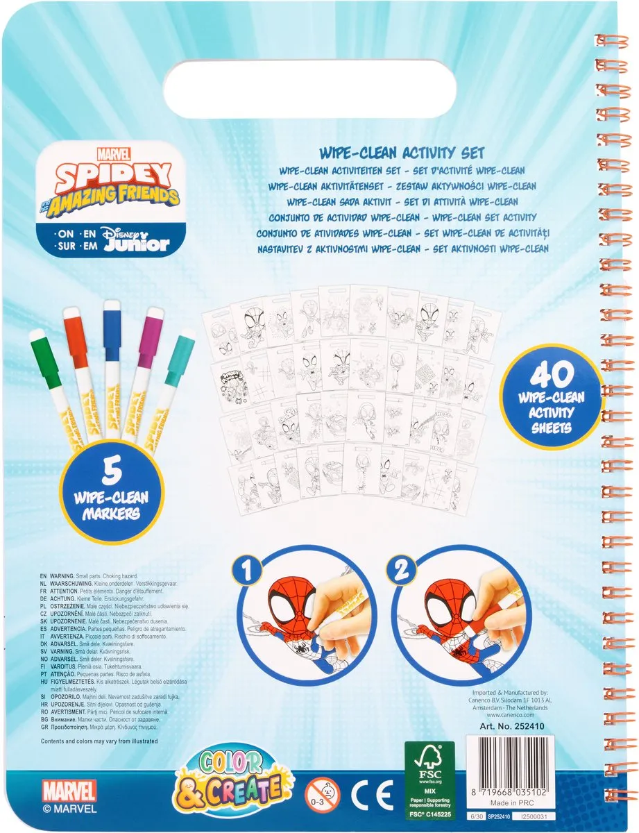 Spider-Man Wipe-Clean Activiteitenboek 40 Pagina's