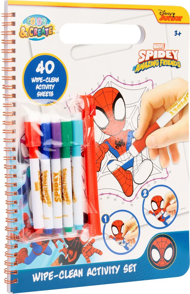Spider-Man Wipe-Clean Activiteitenboek 40 Pagina's