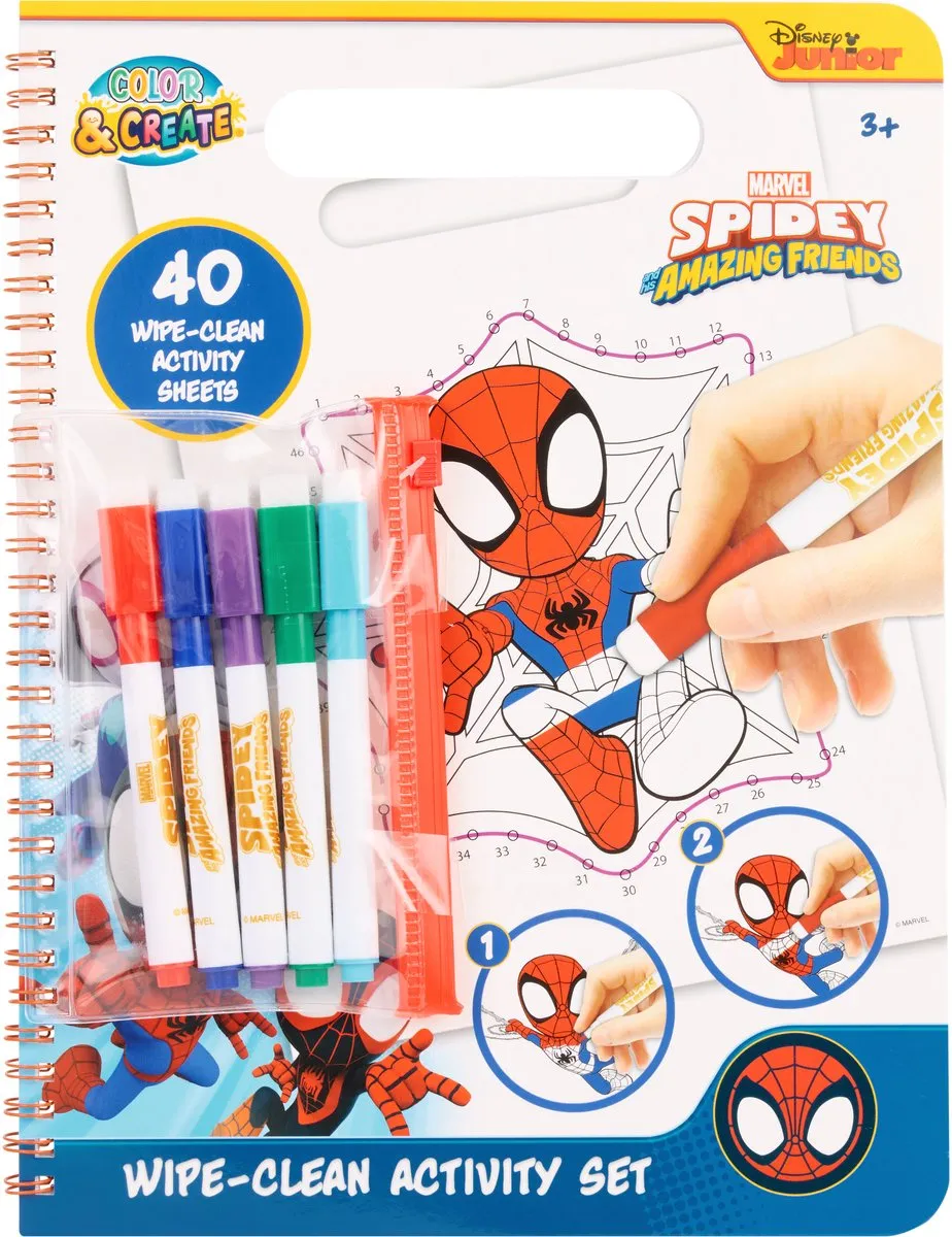 Spider-Man Wipe-Clean Activiteitenboek 40 Pagina's