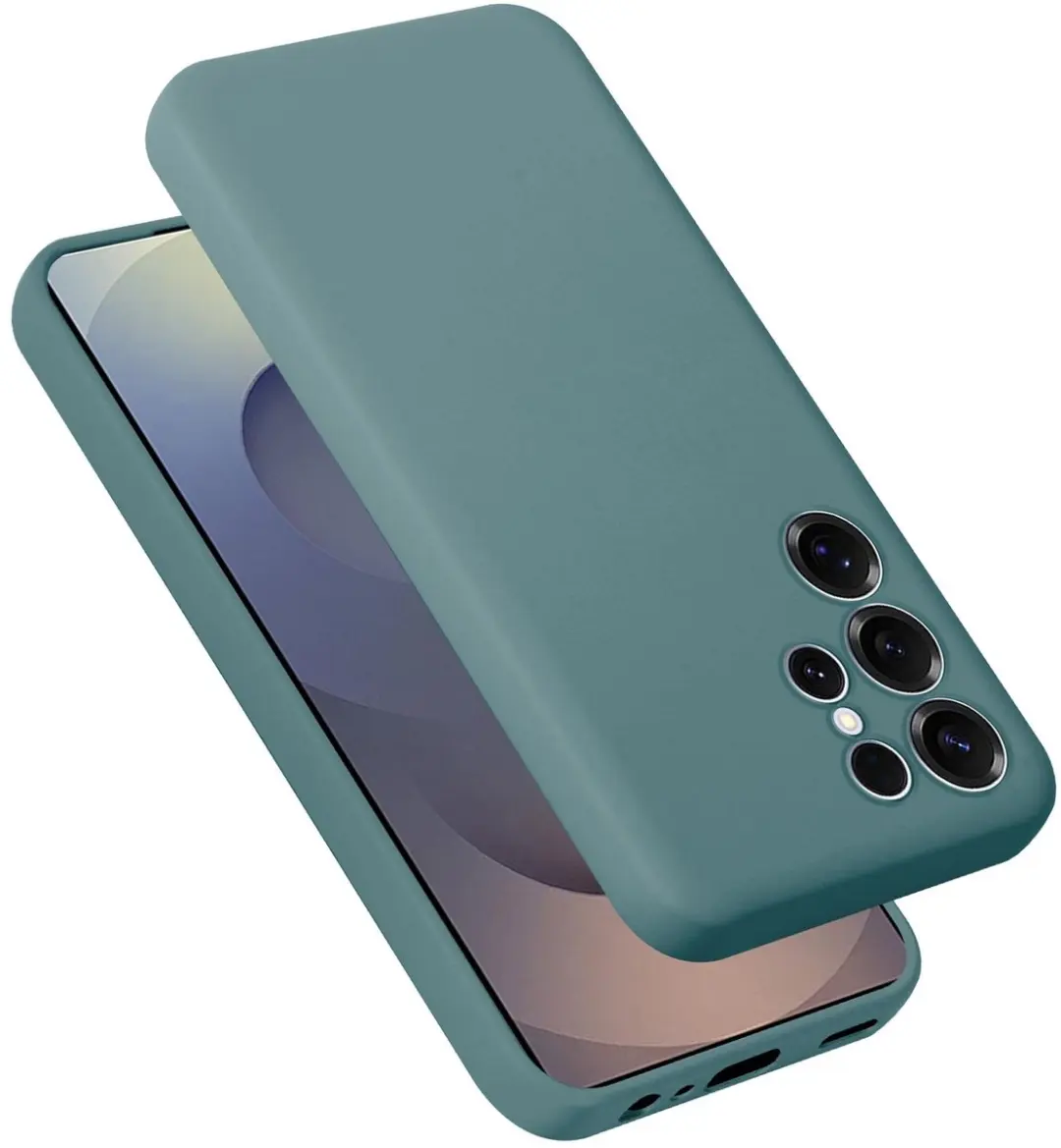 Cadorabo Hoesje geschikt voor Samsung Galaxy S25 Ultra in LIQUID GROEN