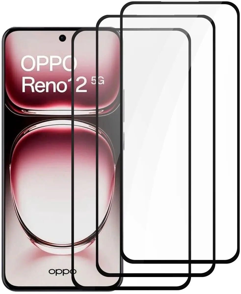 Cadorabo 3x Screenprotector geschikt voor Oppo Reno 12