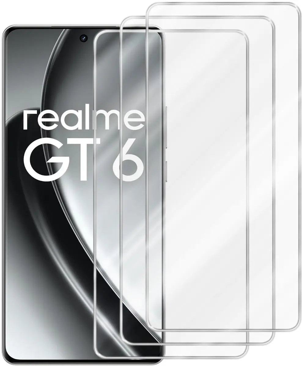 Cadorabo 3x Screenprotector geschikt voor Realme GT6