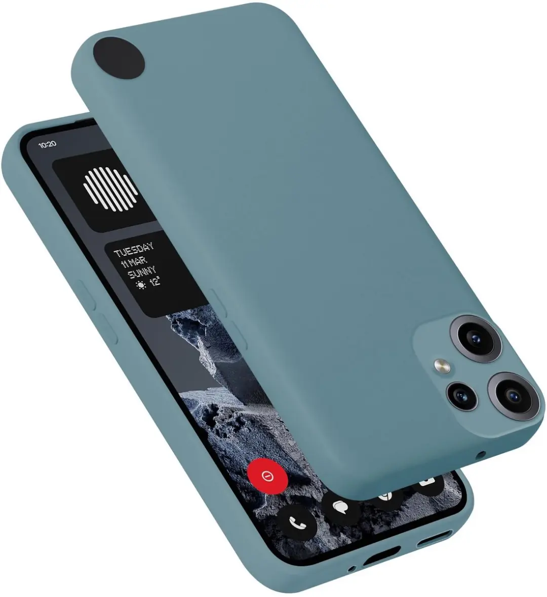 Cadorabo Hoesje geschikt voor Nothing Phone 2 Pro Case in Liquid Groen Beschermh