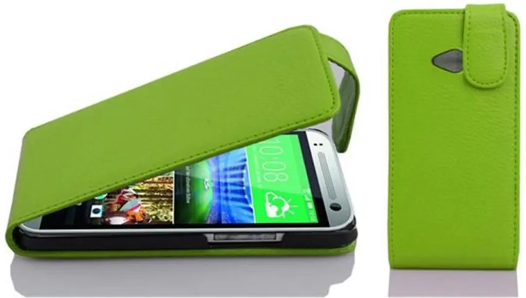 Cadorabo Hoesje geschikt voor HTC ONE M8 MINI in APPEL GROEN