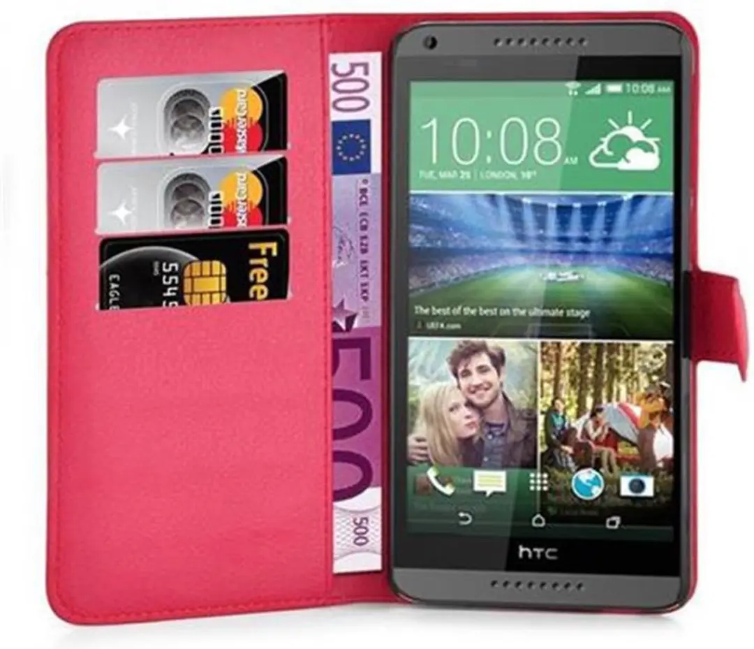 Cadorabo Hoesje geschikt voor HTC Desire 820 in KARMIJN ROOD