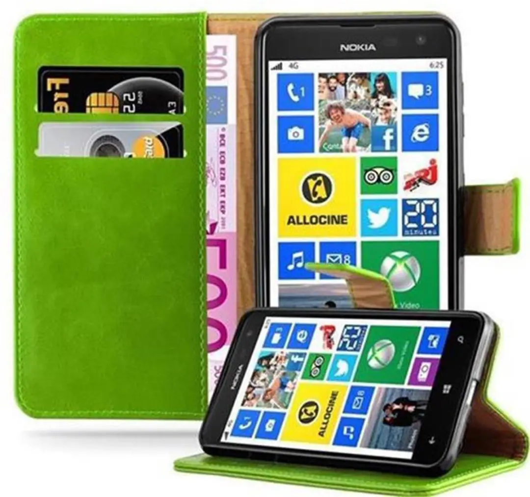 Cadorabo Hoesje geschikt voor Nokia Lumia 625 in GRAS GROEN