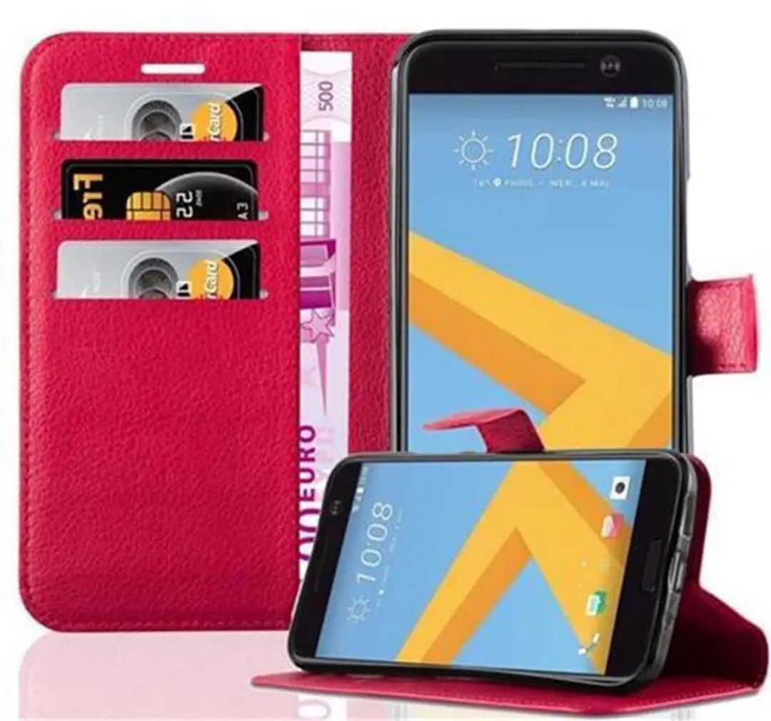 Cadorabo Hoesje geschikt voor HTC ONE M10 in KARMIJN ROOD