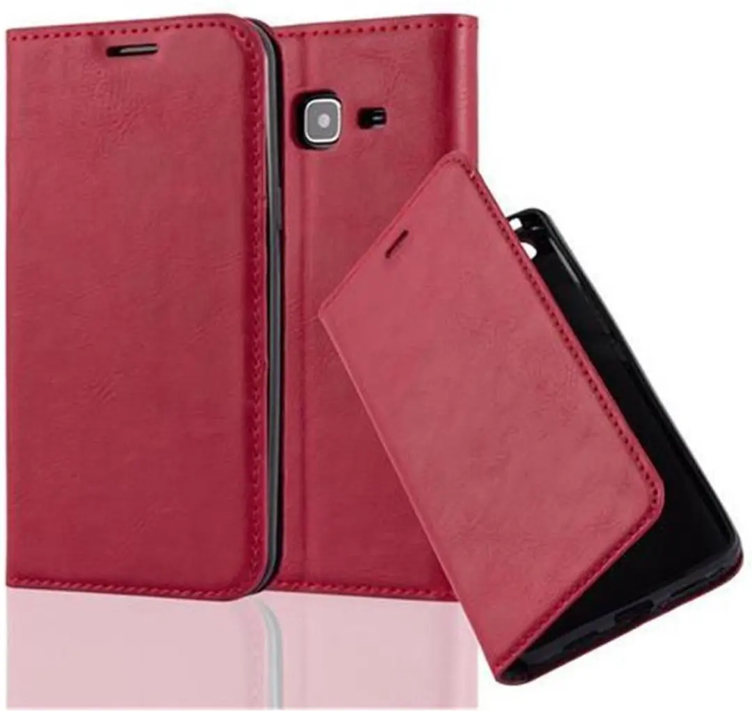 Cadorabo Hoesje geschikt voor Samsung Galaxy J3 2016 in APPEL ROOD