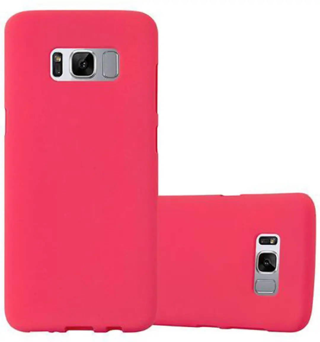Cadorabo Hoesje geschikt voor Samsung Galaxy S8 in FROST ROOD