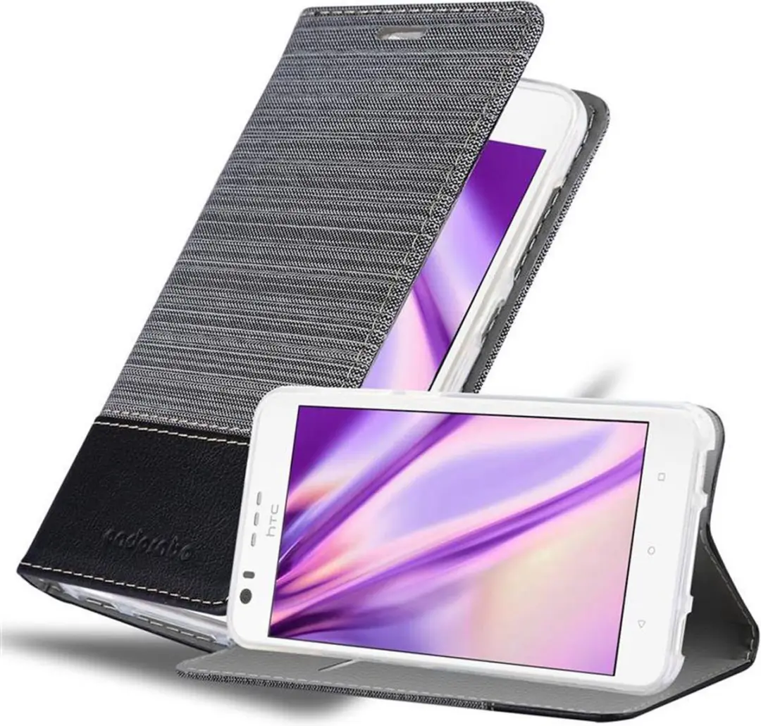 Cadorabo Hoesje geschikt voor HTC Desire 10 LIFESTYLE / Desire 825 in GRIJS ZWAR