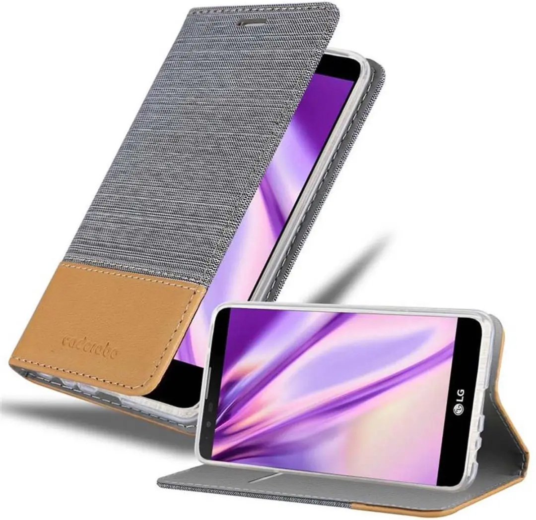 Cadorabo Hoesje geschikt voor LG STYLUS 2 in LICHTGRIJS BRUIN
