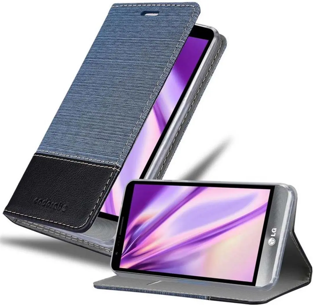 Cadorabo Hoesje geschikt voor LG STYLUS 3 in DONKERBLAUW ZWART