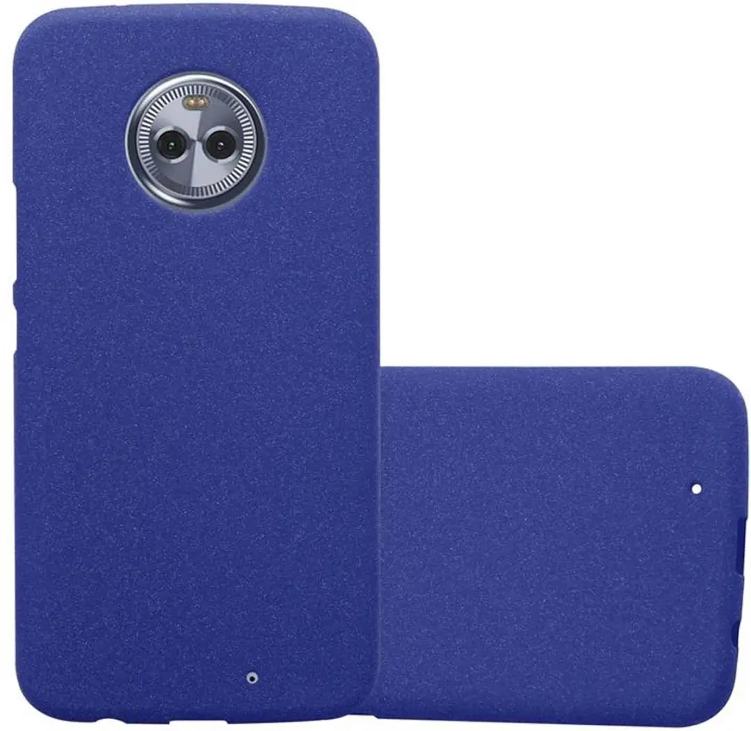 Cadorabo Hoesje geschikt voor Motorola MOTO X4 in FROST DONKER BLAUW