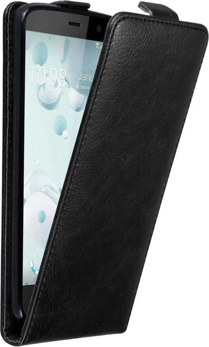 Cadorabo Hoesje geschikt voor HTC U PLAY in ZWARTE NACHT
