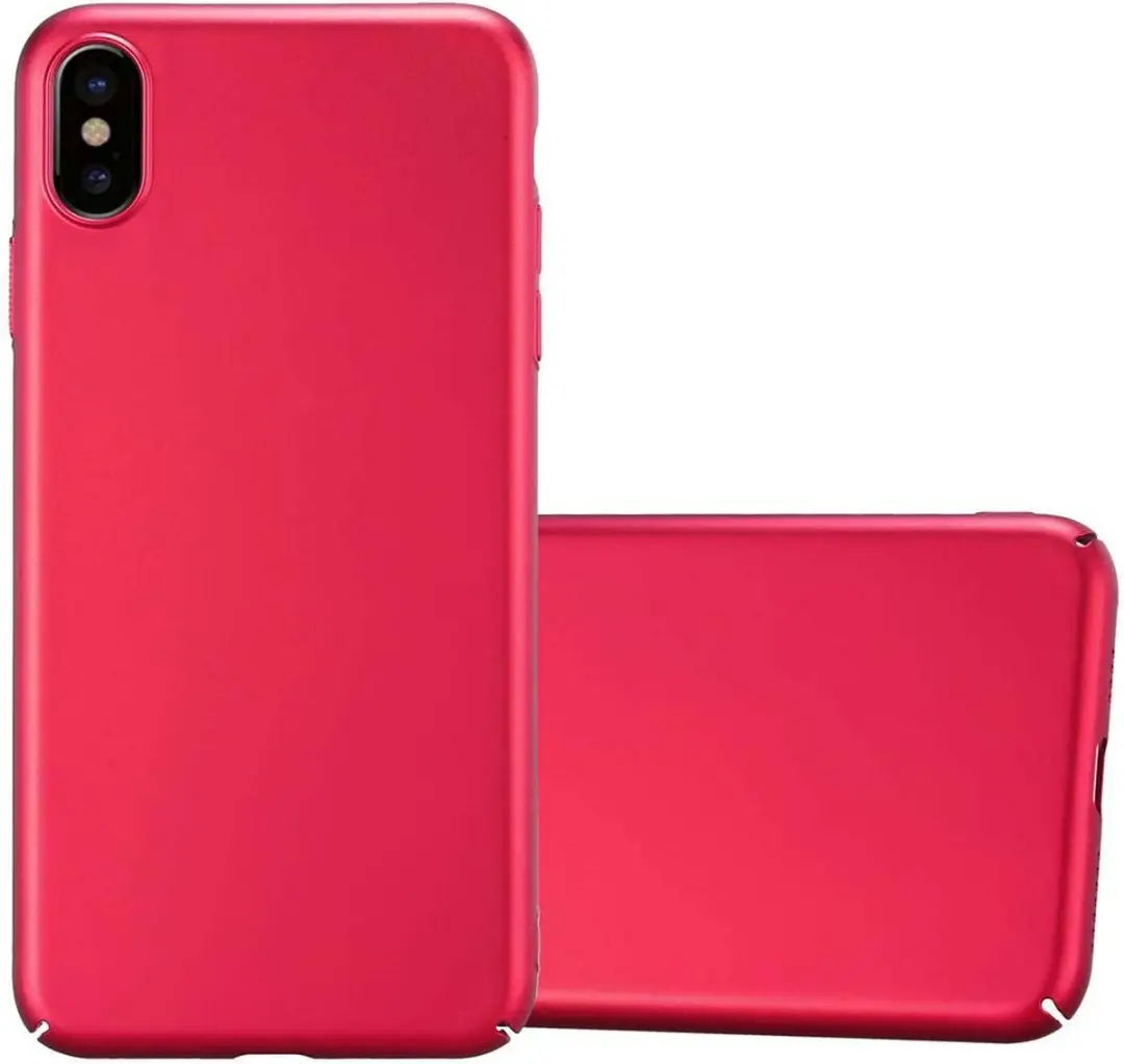 Cadorabo Hoesje geschikt voor Apple iPhone XS MAX in METAAL ROOD