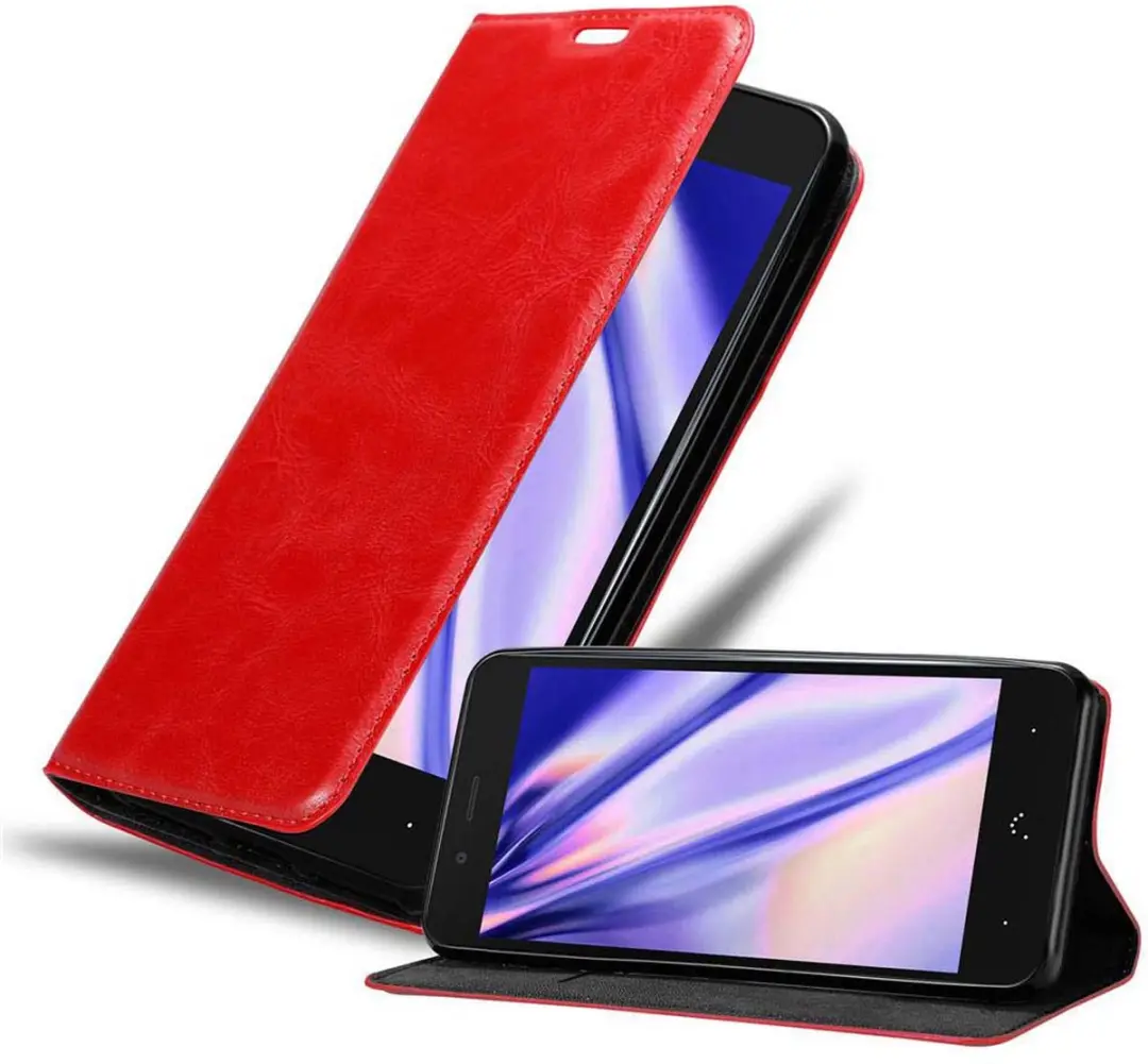 Cadorabo Hoesje geschikt voor BQ Aquaris X5 PLUS in APPEL ROOD