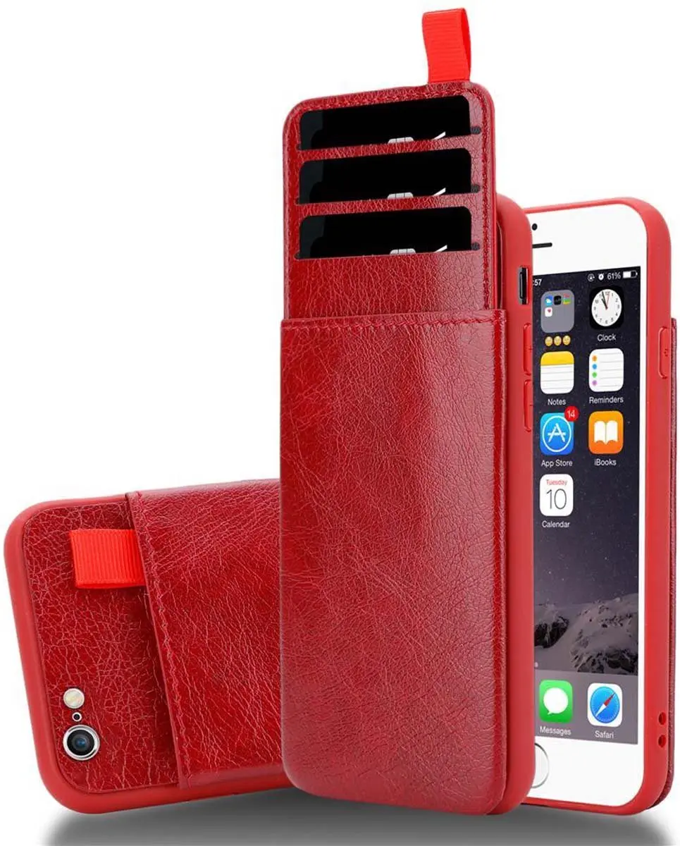Cadorabo Hoesje geschikt voor Apple iPhone 6 / 6S in WILDE KERSEN ROOD
