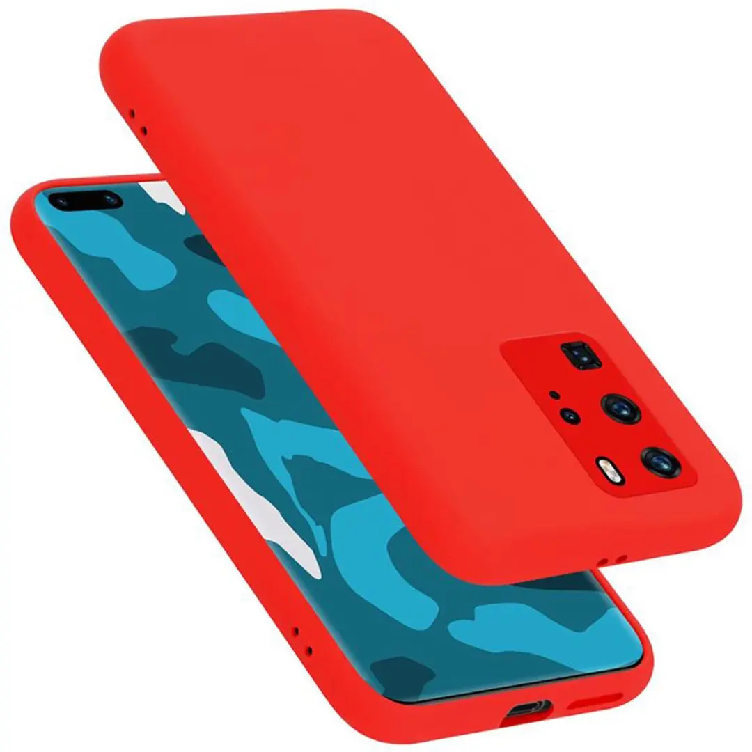 Cadorabo Hoesje geschikt voor Huawei P40 PRO / P40 PRO+ in LIQUID ROOD