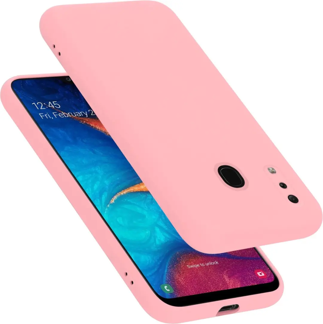 Cadorabo Hoesje geschikt voor Samsung Galaxy A20 / A30 / M10s in LIQUID ROZE