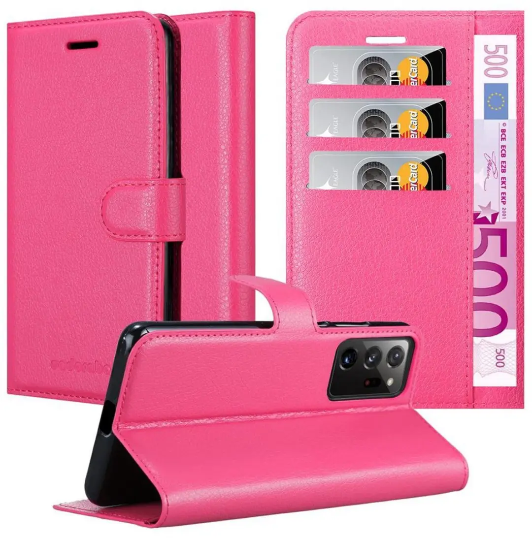 Cadorabo Hoesje geschikt voor Samsung Galaxy NOTE 20 PLUS in KERSEN ROZE