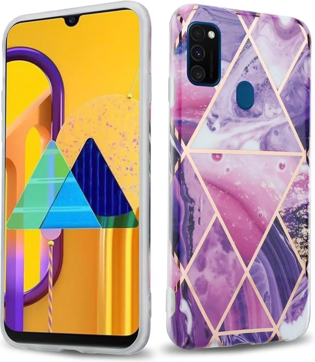 Cadorabo Hoesje geschikt voor Huawei P20 LITE 2018 / NOVA 3E in Paars Golf Marme