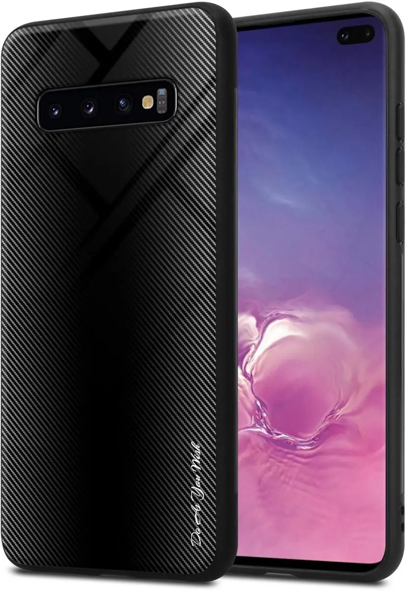 Cadorabo Hoesje geschikt voor Samsung Galaxy S10 PLUS in OPAAL ZWART
