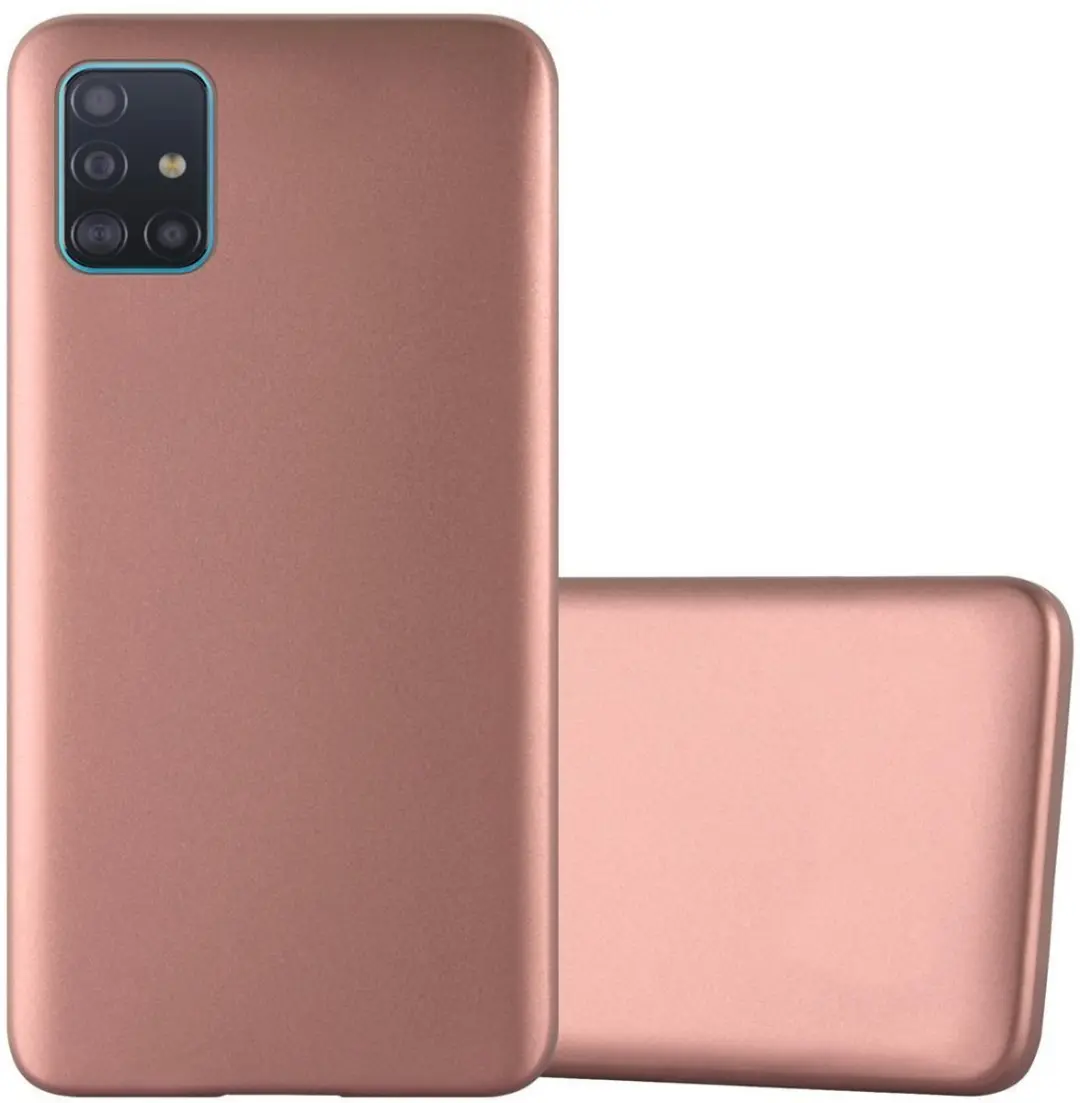 Cadorabo Hoesje geschikt voor Samsung Galaxy A71 4G in METALLIC ROSE GOUD