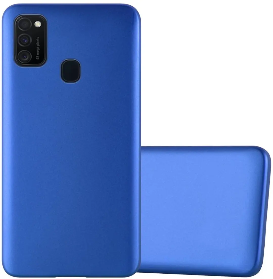 Cadorabo Hoesje geschikt voor Samsung Galaxy M21 / M30s in METAAL BLAUW