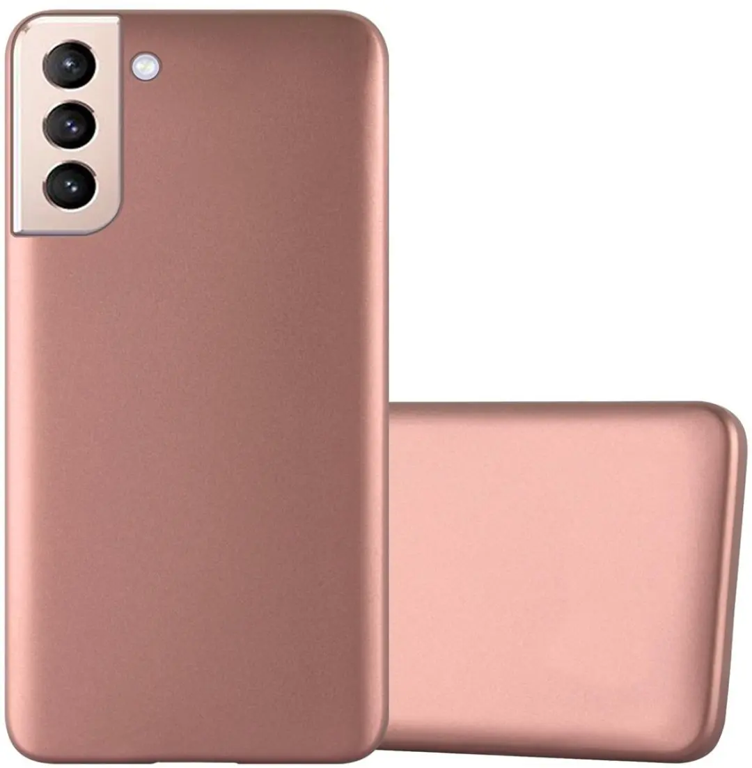 Cadorabo Hoesje geschikt voor Samsung Galaxy S21 PLUS in METALLIC ROSE GOUD