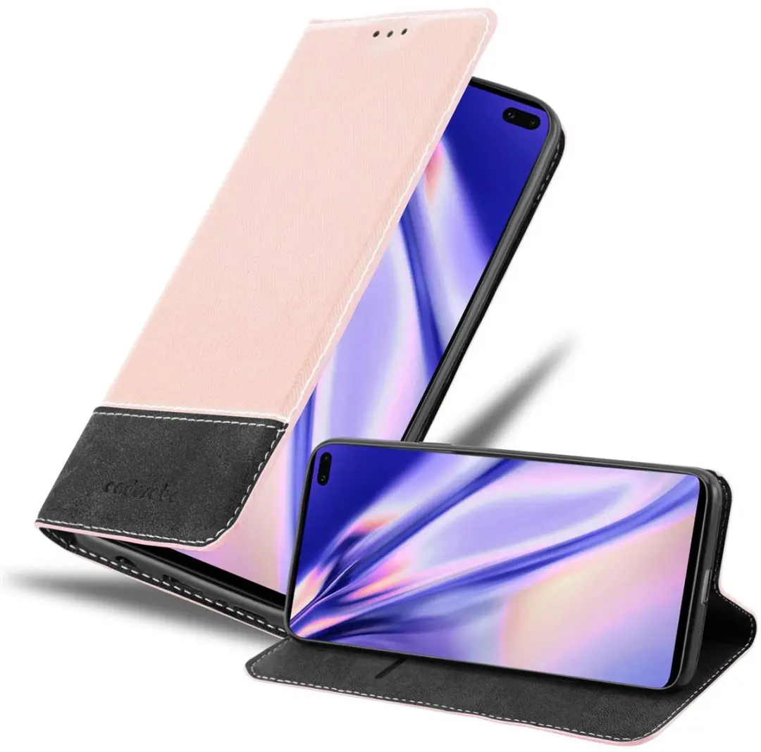 Cadorabo Hoesje geschikt voor Samsung Galaxy S10 PLUS in ROSE GOUD ZWART