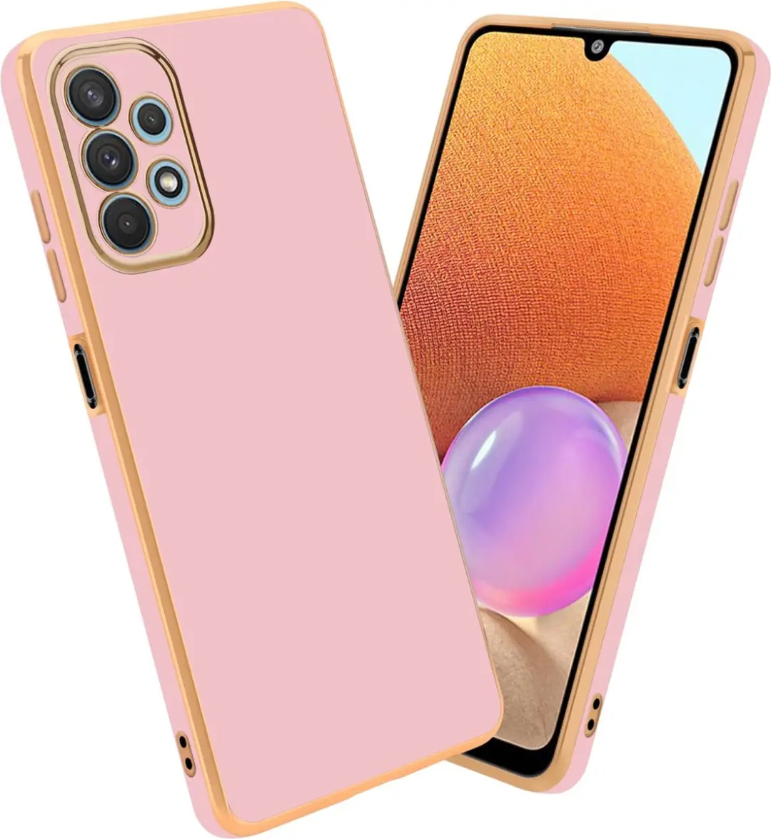 Cadorabo Hoesje geschikt voor Samsung Galaxy A32 4G in Glossy Roze