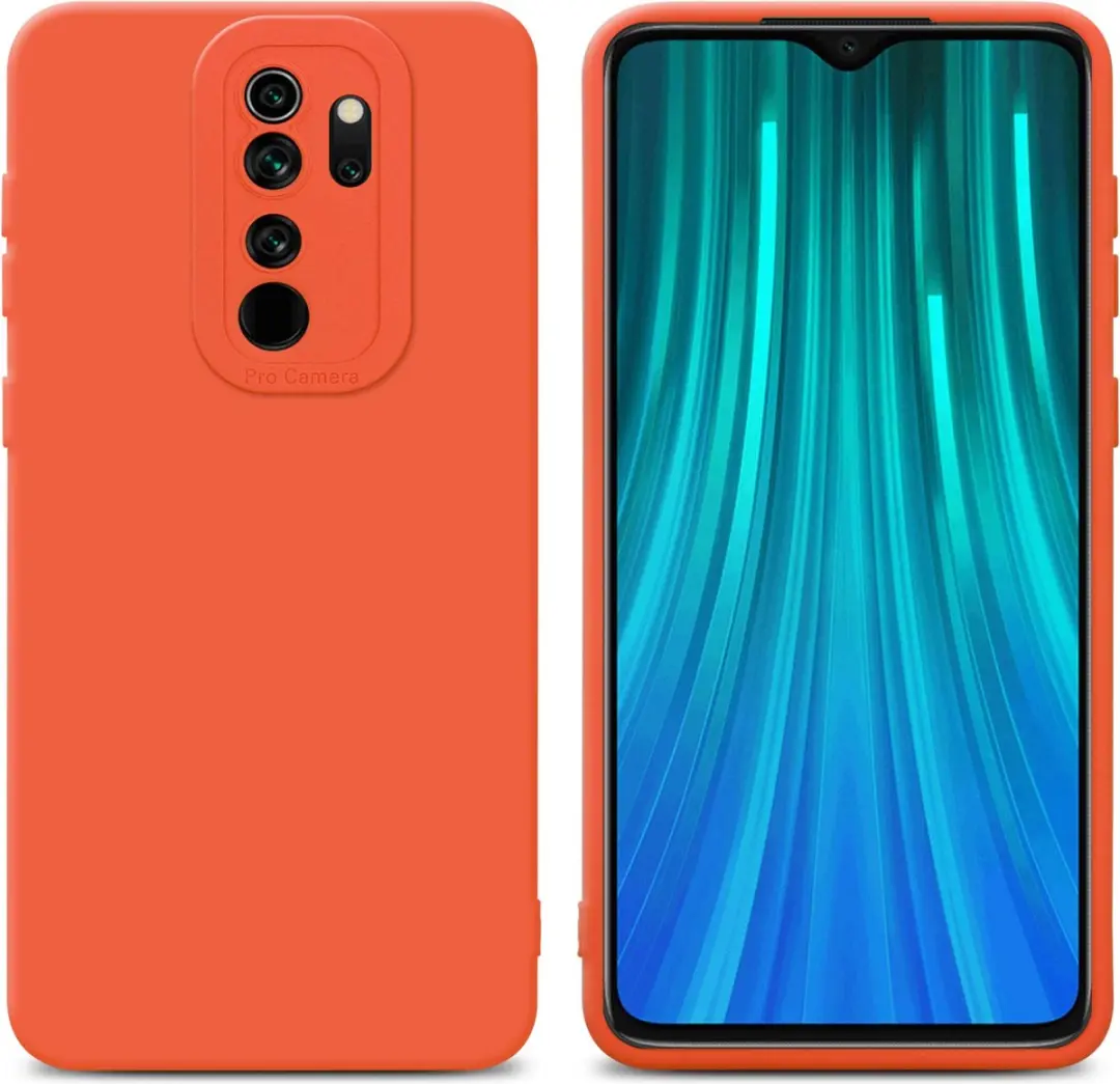 Cadorabo Hoesje geschikt voor Xiaomi RedMi NOTE 8 PRO in FLUID ORANJE