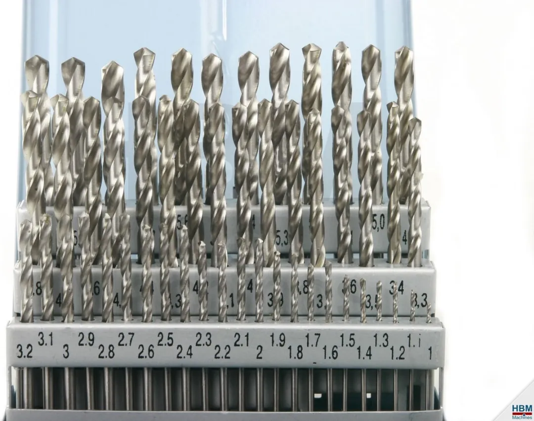 HBM HSS M2 Borenset 1-6x0.1mm - Metaal - Stalen cassette
