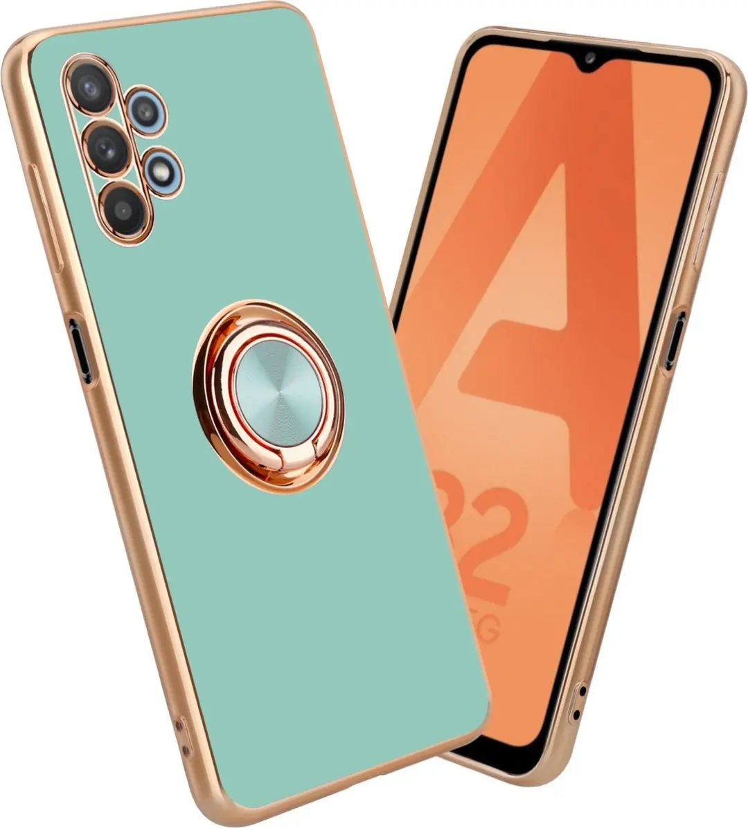 Cadorabo Hoesje geschikt voor Samsung Galaxy A32 5G in Glossy Turquoise