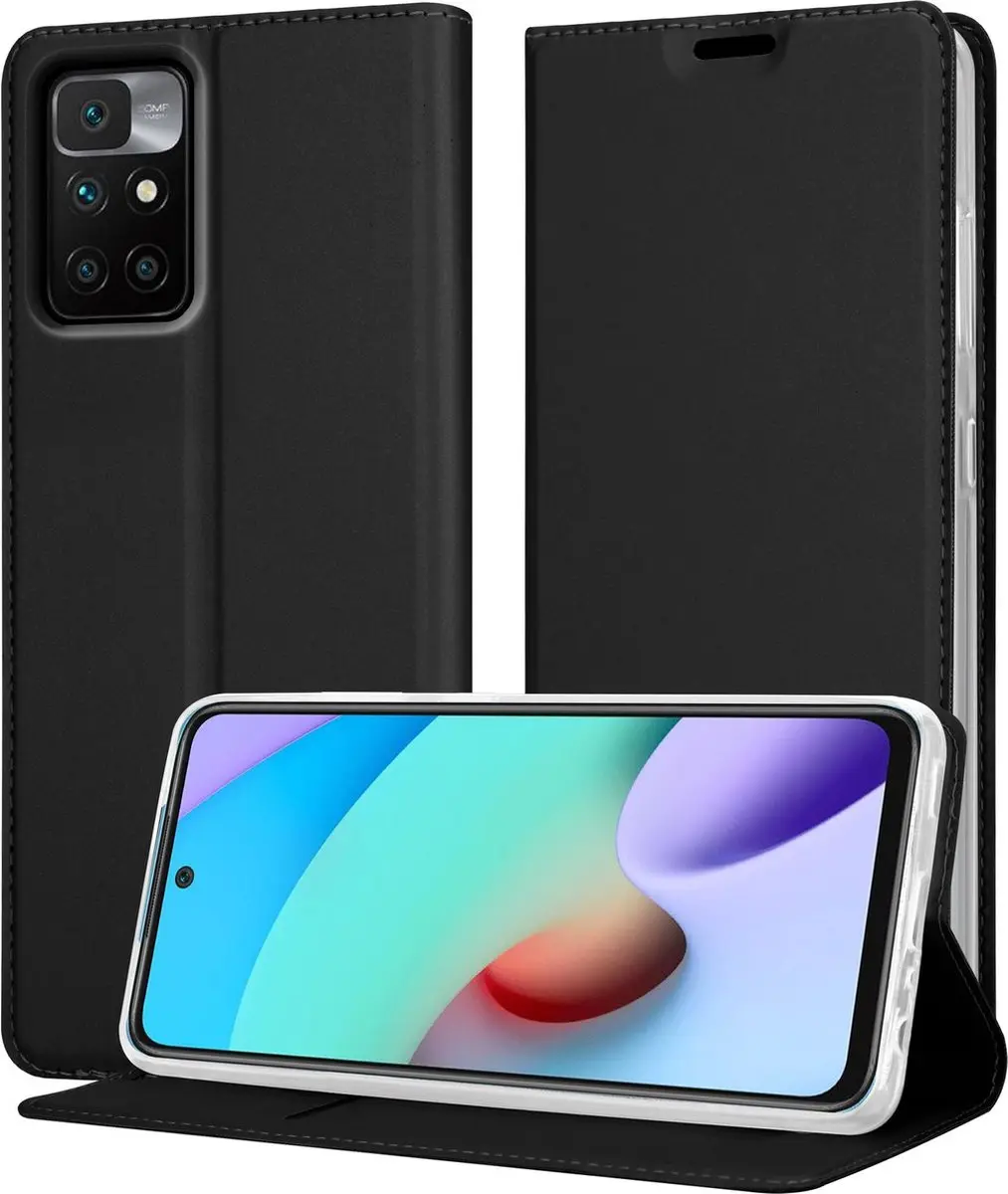 Cadorabo Hoesje geschikt voor Xiaomi RedMi 10 in CLASSY ZWART