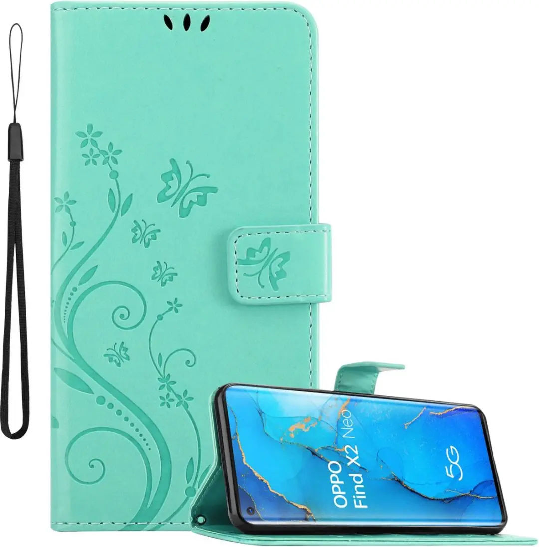 Cadorabo Hoesje geschikt voor Oppo FIND X2 NEO in Turkoois