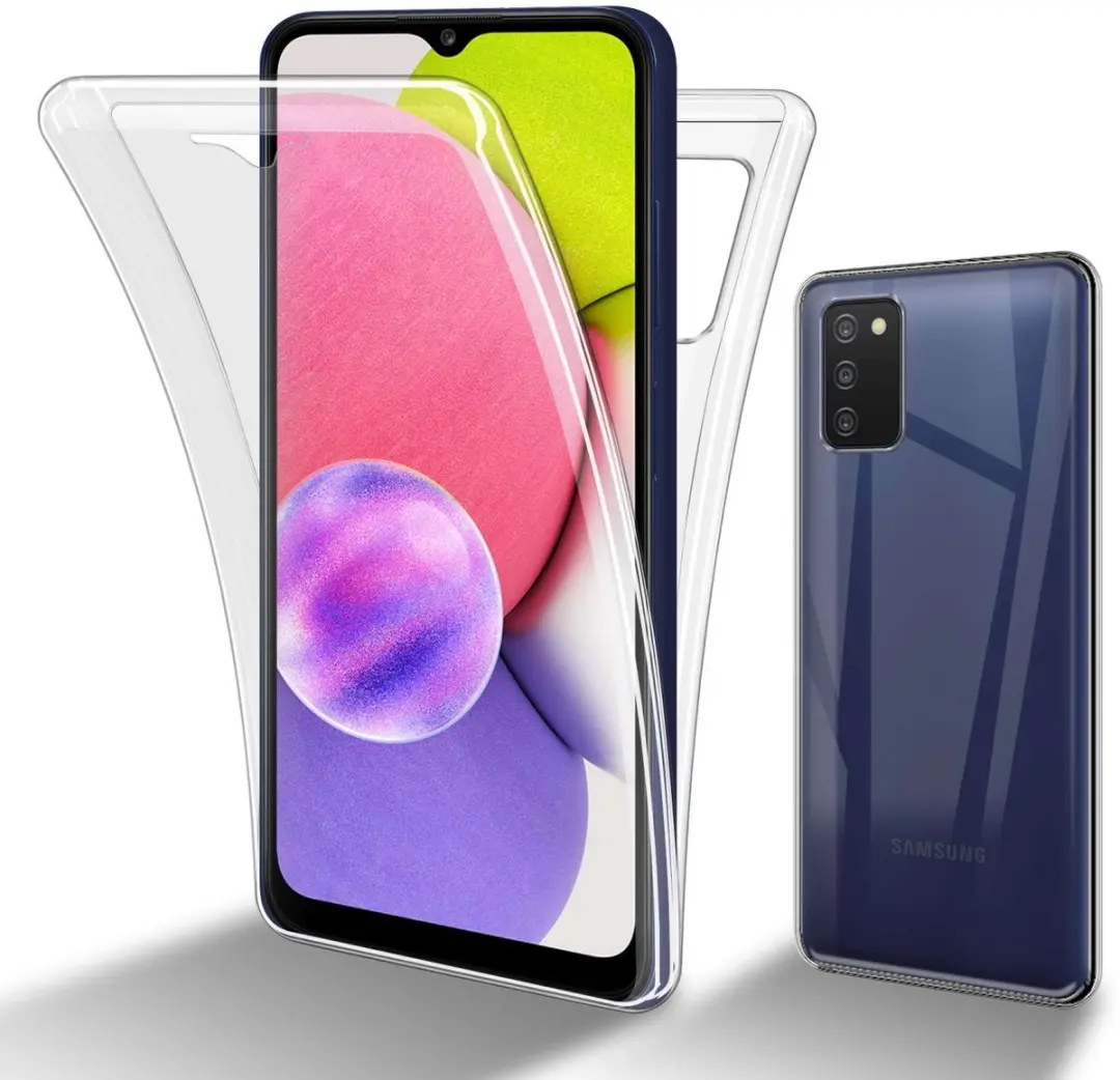 Cadorabo Hoesje geschikt voor Samsung Galaxy A03s in TRANSPARANT