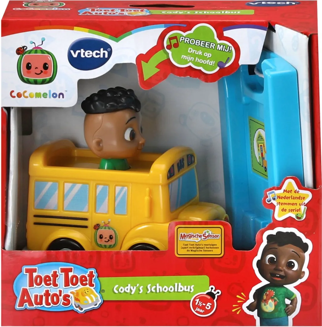 VTech Toet Toet Auto's CoComelon Cody Schoolbus - Speelfiguur - Multicolor