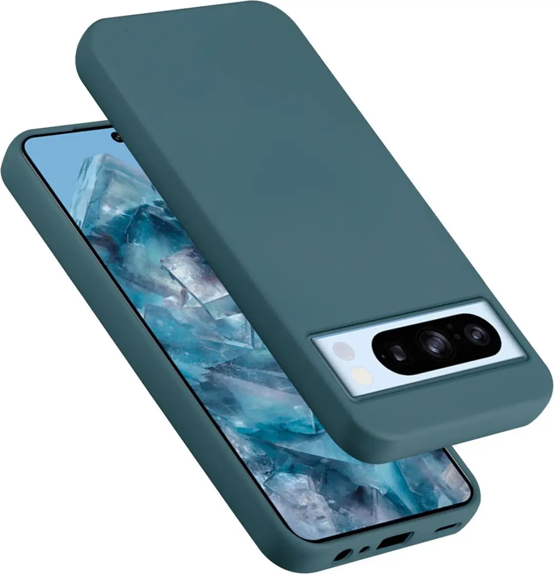 Cadorabo Hoesje geschikt voor Google PIXEL 8 Pro in LIQUID GROEN - Beschermhoes gemaakt van flexibel TPU silicone Case Cover